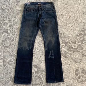 Mens True Religion Ricky relaxed straight jeans size 31